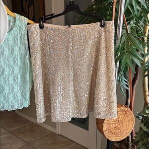 LOFT Sparkling Sequin Mini Skirt